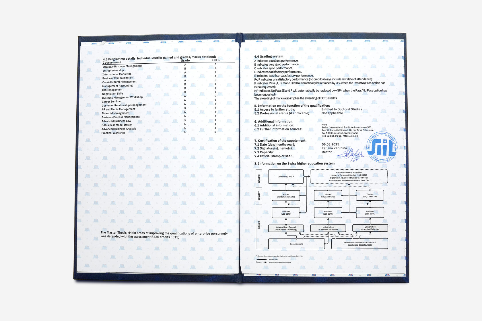 Диплом SIIL 3
